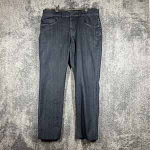 Travis Mathew Jeans Mens 34x28 Blue Slim Straight Denim Cotton Blend Logo